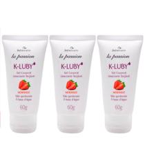 kIT 3 K-LUBY Gel Corporal Umectante Beijável Morango Sofisticatto (vermelho) 60g