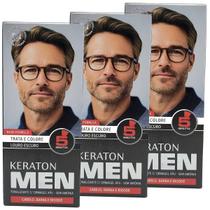 Kit 3 Keraton Men Louro Escuro Trata e Colore - Kert