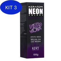 Kit 3 Keraton Neon Colors Nitro Violet 100G