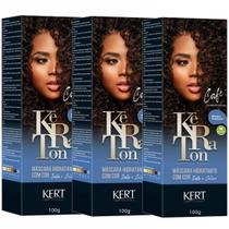 Kit 3 Keraton Tonalizante Banho De Brilho Cafe - Kert Kit 3 Keraton Tonalizante Banho De Brilho Cafe - Kert
