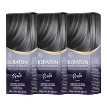 Kit 3 Keraton Tonalizante Banho De Brilho Prata - Kert