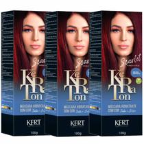 Kit 3 Keraton Tonalizante Banho De Brilho Scarlet - Kert