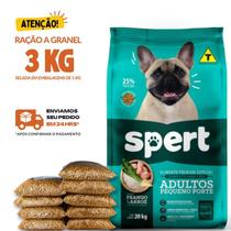 Kit 3 KG Ração Cachorro Spert Cães Premium Especial Adultos Pequeno Porte Granel