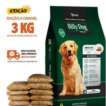 Kit 3 KG Ração Para Cachorro Billy Dog Ossinho Carne Granel