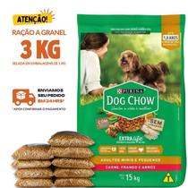 Kit 3 KG Ração Para Cachorro Purina Dog Chow Cães Adultos Raças Pequenas Granel Kit 3 KG Ração Para Cachorro Purina Dog Chow Cães Adultos Raças Pequenas Granel