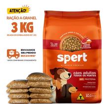 Kit 3 KG Ração Para Cachorro Spert Cães Premium Adultos Todos Os Portes Granel