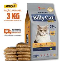 Kit 3 KG Ração Para Gato Billy Cat Select Gatos Adultos Frango Granel
