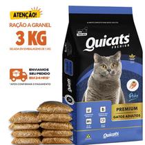 Kit 3 KG Ração Para Gato Quicats Peixe Granel