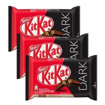 Kit 3 Kitktat Barra De Chocolate Amargo Wafer Dark Kit kat 41,5g Nestlé