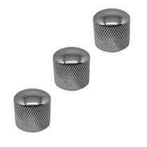Kit 3 Knob Baixo Guitarra Metal Sem Parafuso KB01 Cromado Kit 3 Knob Baixo Guitarra Metal Sem Parafuso KB01 Cromado