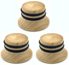 Kit 3 Knob Madeira Maple fosco guitarra / baixo volume tone