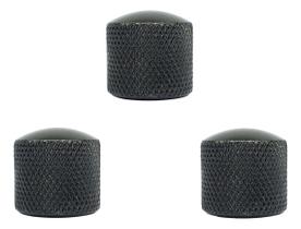 KIT 3 Knob metal 18mm preto de encaixe guitarra KB20BK MXP