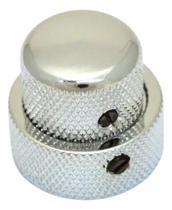 Kit 3 Knob Metal Push Pull Largo Curto Cromado Dolphin