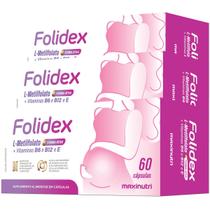 Kit 3 L Metilfolato com Vitaminas E B6 e B12 Folidex 60 Cápsulas Maxinutri Kit 3 L Metilfolato com Vitaminas E B6 e B12 Folidex 60 Cápsulas Maxinutri