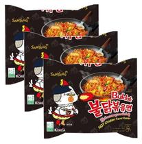kit 3 LAMEN COREANO APIMENTADO BULDAK HOT CHICKEN RAMEN 140G