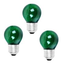 Kit 3 Lampada Bolinha Decorativa Colorida Abajur Festa 15WX127V Mini Bulbo Lustre