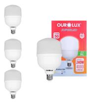 kit 3 Lâmpada Bulbo 50w Alta Potência Branco Frio 6500k E27 - OUROLUX kit 3 Lâmpada Bulbo 50w Alta Potência Branco Frio 6500k E27 - OUROLUX