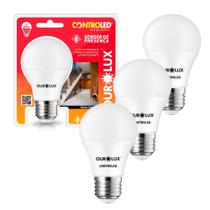 Kit 3 Lâmpada Bulbo Led C/ Sensor Movimento 9w Automática