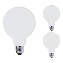 Kit 3 Lâmpada De Filamento Led G80 Leitosa Bivolt 4w Kit 3 Lâmpada De Filamento Led G80 Leitosa Bivolt 4w