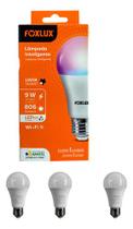 Kit 3 Lâmpada Inteligente Rgb 9w Wifi Smart Bivolt Foxlux Kit 3 Lâmpada Inteligente Rgb 9w Wifi Smart Bivolt Foxlux