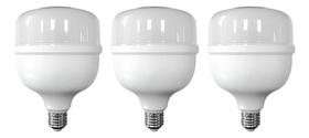 Kit 3 Lampada Led Alta Potencia Bulbo T 50w Bivolt 4000k Kit 3 Lampada Led Alta Potencia Bulbo T 50w Bivolt 4000k