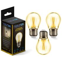 Kit 3 Lâmpada Led Filamento Retro Bolinha G45 2w 2200k Kit 3 Lâmpada Led Filamento Retro Bolinha G45 2w 2200k