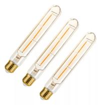 Kit 3 Lampada Led Filamento Tubo Retro T30 4w 2200k Bivolt Galaxy Kit 3 Lampada Led Filamento Tubo Retro T30 4w 2200k Bivolt Galaxy