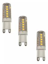 Kit 3 Lâmpada Led Halopim G9 5w Bivolt Branco Quente 3000k Luz Branco-quente 110v/220v Kit 3 Lâmpada Led Halopim G9 5w Bivolt Branco Quente 3000k Luz Branco-quente 110v/220v