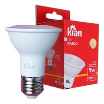 Kit 3 Lampada Led Par 20 7w Branco Quente 2700K E27 Bivolt