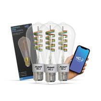 Kit 3 Lampada Led Pera Smart Inteligente Wi Fi 6w 2700K/6500K/RGB Bivolt Cod: 290812578-3 Neo Avant Kit 3 Lampada Led Pera Smart Inteligente Wi Fi 6w 2700K/6500K/RGB Bivolt Cod: 290812578-3 Neo Avant