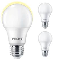 Kit 3 Lâmpada Led Philips 9w Bulbo Branco Quente 3000K Equivale 60w Luz Amarela Residencial Bivolt Kit 3 Lâmpada Led Philips 9w Bulbo Branco Quente 3000K Equivale 60w Luz Amarela Residencial Bivolt