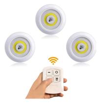 Kit 3 Lâmpada Luminária Led Spot Sem Fio Controle Remoto Cor Branco