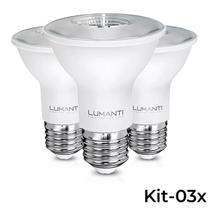 Kit 3 Lâmpada Par20 Led 7w 6500k Soquete E27 Bivolt