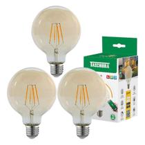 Kit 3 Lâmpada Smart Filamento 7w Retrô Dimerizável 2200K Taschibra
