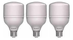 Kit 3 Lampadas Alta Potencia Bulbo 40w Branco Quente 3000k Alta Potencia Avant