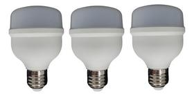 Kit 3 Lampadas Bulbo T Galaxy LED E27 30W Bivolt 4000K