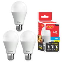 Kit 3 Lâmpadas de Led Para Teto Formato Bulbo Branco Frio 4w 350 Lumens Iluminação Decorativa de Casa