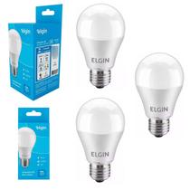 Kit 3 lâmpadas elgin led 9w bulbo - bivolt casa comercio