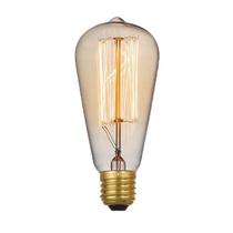 Kit 3 Lâmpadas Filamento Carbono ST64 Branco Quente 40W Kit 3 Lâmpadas Filamento Carbono ST64 Branco Quente 40W