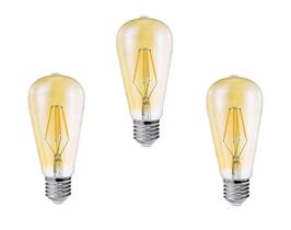 Kit 3 Lâmpadas Filamento Led Decorativa Retrô Vintage St64
