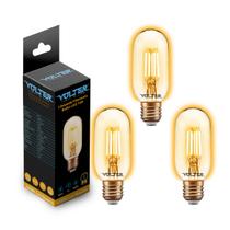 Kit 3 Lâmpadas Filamento Retrô Vintage Led T45 Edison 4w Volter