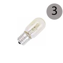 Kit 3 Lâmpadas Fogão/Geladeira Tu-22 Clara E-17 25w 220v