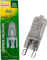 Kit 3 Lâmpadas Halógena G-9 Para Fogões e Fornos 25W 220V