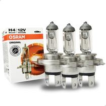 Kit 3 Lâmpadas Halógenas Osram Original H4 60 55W 12V Substituição Farol Automotivo Kit 3 Lâmpadas Halógenas Osram Original H4 60 55W 12V Substituição Farol Automotivo