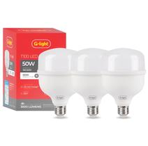 Kit 3 Lâmpadas Led 50w Super Bulbo Alta Potência Bivolt Branco Frio- G-Light Kit 3 Lâmpadas Led 50w Super Bulbo Alta Potência Bivolt Branco Frio- G-Light