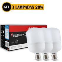 Kit 3 Lâmpadas Led Bulbo 20W 1600lm 6500K E27 Econômica Luz Branca Avant