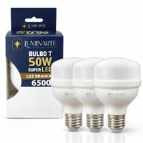Kit 3 Lâmpadas Led Bulbo 50w E27 Branco Frio Inmetro Luminarte Kit 3 Lâmpadas Led Bulbo 50w E27 Branco Frio Inmetro Luminarte