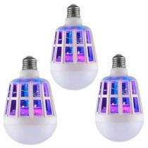 Kit 3 Lâmpadas Led Repelente Mata Mosquito 15 W 127V/220V