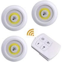 Kit 3 Lâmpadas Luminária Led Controle Sem Fio