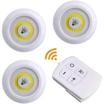 Kit 3 Lâmpadas Luminária Led Controle Sem Fio